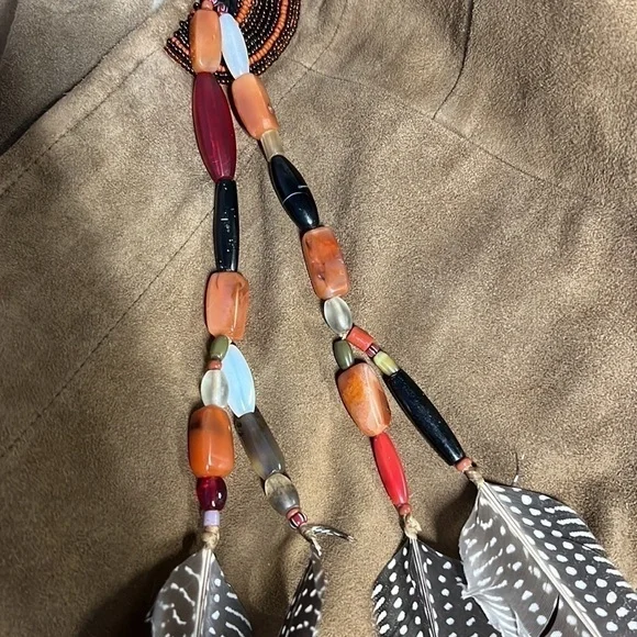 **SOLD** ANNA TRZEBINSKI NTITO COAT TAN SUEDE DUSTER - Picture 6 of 14